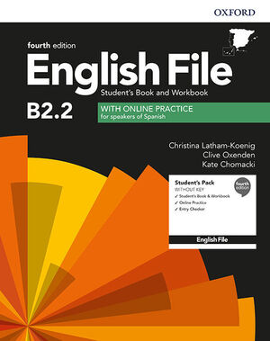 ENGLISH FILE B2 2 STUDENTS BOOK AND WORKBOOK WITHOUT KEY FOURTH EDITION