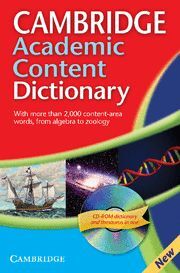 CAMBRIDGE ACADEMIC CONTENT DICTIONARY PAPERBACK WITH CD-ROM