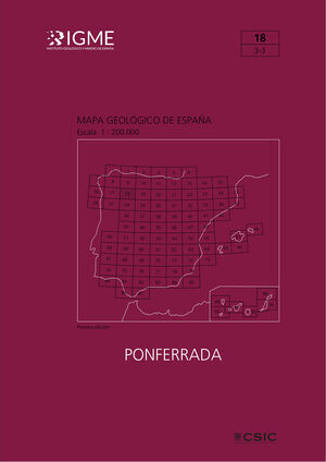 MAPA GEOLÓGICO DE ESPAÑA, ESCALA 1:200.000 : PONFERRADA, HOJA 18, 3-3