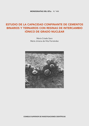 ESTUDIO DE LA CAPACIDAD CONFINANTE DE CEMENTOS BINARIOS Y TERNARIOS CON RESINAS