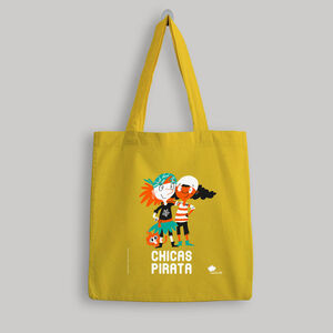 BOLSA DE TELA 'CHICAS PIRATA' - COLOR AMARILLO