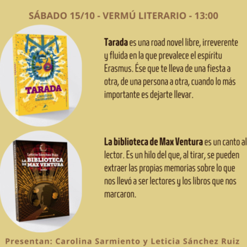 Vermú literario: Leticia Sánchez Ruiz y Carolina Sarmiento 