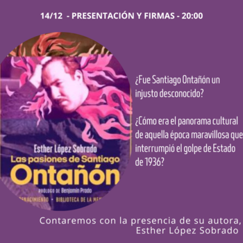 Presentación: Las pasiones de Santiago Ontañón 