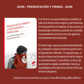 Presentación: HISTORIA DE LAS MUJERES Y DEL FEMINISMO DESDE 1945